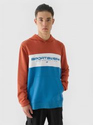 4F Bluza dresowa nierozpinana z kapturem męska - brązowa XL. Brązowe bluzy męskie 4F, m, bez wzorów, z bawełny, sportowe, bez ramiączek, z kapturem. W wyprzedaży za 79.99 zł.
