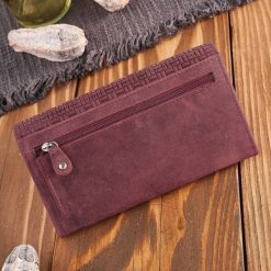 Paolo Peruzzi Portfel damski skórzany w stylu vintage duży różowy T-109-HCH. Czerwone portfele damskie Paolo Peruzzi. Za 102.66 zł.