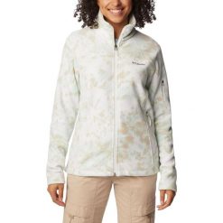 Damska bluza polarowa Columbia Fast Trek z nadrukiem. Białe bluzy damskie Columbia, s, bez wzorów, z polaru, sportowe, bez ramiączek, bez kaptura. Za 269.00 zł.