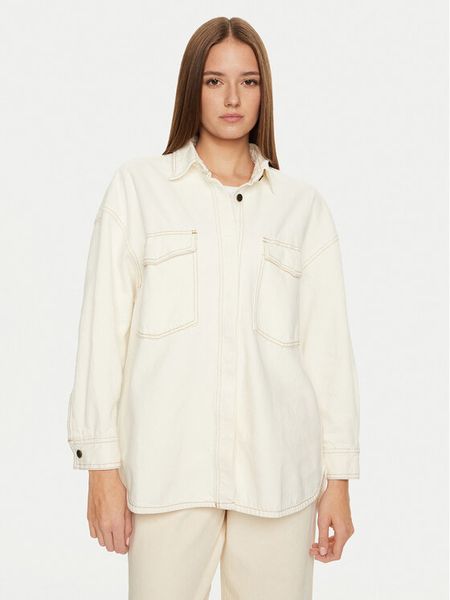 American Vintage Koszula jeansowa Jozastreet JOZ06AH24 Biały Loose Fit. Białe koszule damskie American Vintage, s, bez wzorów, z bawełny, vintage, bez kołnierzyka, bez ramiączek. Za 409.99 zł.