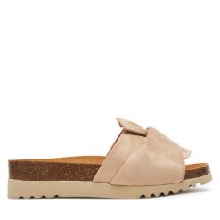 Klapki Scholl. Brązowe klapki damskie Scholl, bez wzorów, bez obcasa, bez zapięcia. Za 219.99 zł.