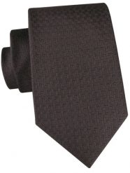 Męski Krawat - Czekoladowy Brąz - Angelo di Monti. Brązowe krawaty i muchy Angelo di Monti, bez wzorów, z tkaniny, eleganckie. Za 49.99 zł.