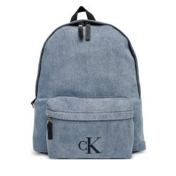 Plecak Calvin Klein. Niebieskie plecaki męskie Calvin Klein, bez wzorów, z denimu, sportowe. Za 279.99 zł.