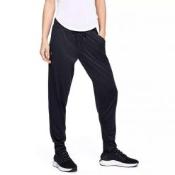 Spodnie dresowe damskie Under Armour Tech Pant 2.0 XS. Czarne spodnie dresowe damskie Under Armour, bez wzorów, z dresówki, sportowe, trekkingowe. Za 89.99 zł.