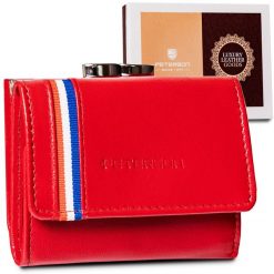 Portfel skórzany Peterson [D] PTN RD-25-GCL-A czerwony. Czerwone portfele damskie Peterson. Za 51.99 zł.