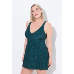 Damskie Strój kąpielowywzór w panterkę miękkie miseczki w kopertowym stylu. Zielone stroje kąpielowe damskie Ulla Popken, plus size, bez wzorów, z elastanu. Za 279.99 zł.