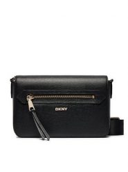 DKNY Torebka Bryant Ave Md Flap C R42E3E21 Czarny. Czarne listonoszki damskie DKNY, bez wzorów, ze skóry, bez dodatków. Za 619.99 zł.