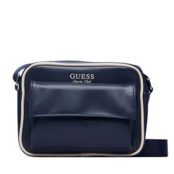 Torebka Guess. Niebieskie listonoszki damskie Guess, z aplikacjami, bez dodatków. Za 294.99 zł.