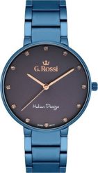 Zegarek Gino Rossi Męski niebieski (20813). Niebieskie zegarki męskie Gino Rossi, bez wzorów. Za 129.43 zł.