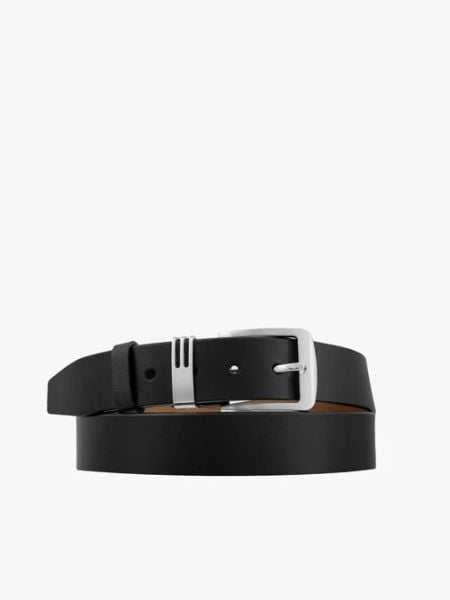 Czarny pasek ze skóry licowej. Czarne paski męskie Brawo sp. z o.o., z jeansu, eleganckie. Za 129.99 zł.