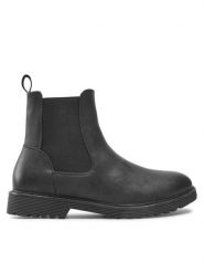 Clara Barson Sztyblety WS2612-04 Czarny. Czarne botki damskie Clara Barson, bez wzorów, ze skóry, bez obcasa, na płaskiej podeszwie, bez zapięcia. Za 149.99 zł.
