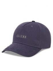 Guess Czapka z daszkiem V5YZ01 WFKN0 Granatowy. Niebieskie czapki damskie Guess, z aplikacjami, z bawełny. Za 119.99 zł.