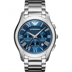 Zegarek EMPORIO ARMANI - Valente AR11082 Silver/Silver. Szare zegarki męskie Emporio Armani, bez wzorów. Za 1,359.00 zł.
