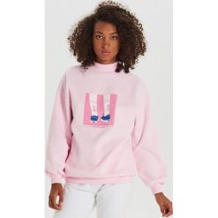 Bluza z półgolfem - Różowy. Czerwone bluzy damskie Cropp, l, bez wzorów, bez ramiączek, bez kaptura. Za 69.99 zł.
