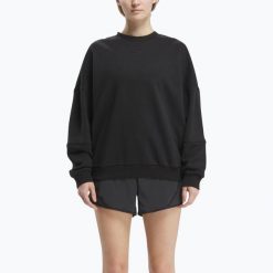 Bluza damska Reebok Lux Oversized. Czarne bluzy damskie Reebok, bez wzorów, bez ramiączek, bez kaptura. Za 199.99 zł.