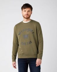 WRANGLER CREW SWEAT MĘSKA BLUZA KLASYCZNA IVY GREEN W6M8HYXIX 112141493. Zielone bluzy męskie Wrangler, m, bez wzorów, klasyczne, bez ramiączek, bez kaptura. Za 149.99 zł.