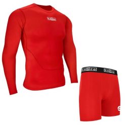 Komplet termoaktywny Keeza z długim rękawem. Czerwone bielizna sportowa damska KEEZA, xl, bez wzorów. Za 123.00 zł.