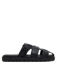 Calvin Klein Jeans Klapki Sq Molded Sandal Fisherman YM0YM01220 Czarny. Czarne klapki męskie Calvin Klein Jeans, bez wzorów, z jeansu, bez zapięcia. Za 259.99 zł.