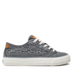 Trampki Mustang. Niebieskie trampki i tenisówki damskie Mustang, bez wzorów, bez zapięcia. Za 149.99 zł.