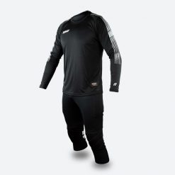 Zestaw treningowy bramkarza KIT ENERGY dla dorosłych Czarny. Czarne bluzy męskie RINAT, m, bez wzorów, sportowe, bez ramiączek, bez kaptura. Za 271.50 zł.