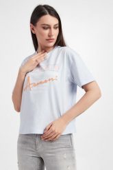 T-shirt damski EMPORIO ARMANI. T-shirty damskie Emporio Armani, s, bez wzorów, bez kołnierzyka, bez ramiączek. W wyprzedaży za 440.22 zł.