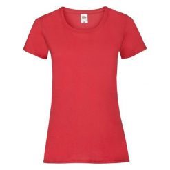 T-shirt damski Fruit Of The Loom Valueweight czerwony. Czarne t-shirty damskie fruit of the loom, bez wzorów, z bawełny, bez kołnierzyka, bez ramiączek. Za 126.99 zł.