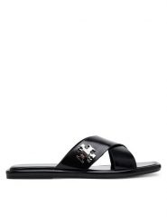 Tory Burch Klapki 170611 Czarny. Czarne klapki damskie Tory Burch, bez wzorów, ze skóry, bez obcasa, bez zapięcia. Za 1,049.00 zł.