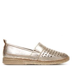 Półbuty Josef Seibel. Szare półbuty damskie Josef Seibel, bez wzorów, bez obcasa, na płaskiej podeszwie, bez zapięcia. Za 379.99 zł.