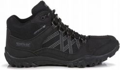 Buty trekkingowe męskie Edgepoint Mid Regatta. Czarne trekkingi męskie Regatta, bez zapięcia. Za 204.60 zł.