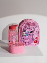 Zestaw: plecak, bidon i lunchbox Lilo & Stitch 3 pack - wielobarwny. Plecaki męskie Sinsay, bez wzorów. Za 27.99 zł.
