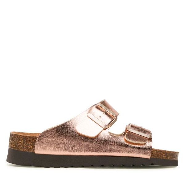 Klapki Grünland. Brązowe klapki damskie Grünland, bez wzorów, bez obcasa, bez zapięcia. Za 179.99 zł.