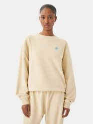 Tommy Hilfiger Bluza Logo Embroidery WW0WW48724 Beżowy jasny Relaxed Fit. Brązowe bluzy damskie Tommy Hilfiger, m, bez wzorów, z bawełny, bez ramiączek, bez kaptura. Za 302.99 zł.