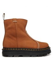 Dr. Martens Botki ZEBZAG RIGGER BOOT WARM LINED DM42023200 Brązowy. Brązowe botki damskie Dr. Martens, bez wzorów, z nubiku, bez obcasa, na płaskiej podeszwie, bez zapięcia. Za 899.99 zł.