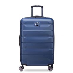 Delsey Air Amour średnia niebieska walizka na kółkach 68 cm. Niebieskie walizki męskie DELSEY PARIS, bez wzorów, duże. Za 958.85 zł.