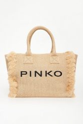 Torebka plażowy shopper z rafii PINKO. Shopperki damskie Pinko, bez wzorów, bez dodatków. Za 1,059.00 zł.
