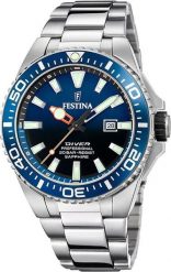 Zegarek Festina Męski F20663-1 srebrny. Szare zegarki męskie Festina, bez wzorów, srebrne. Za 551.99 zł.