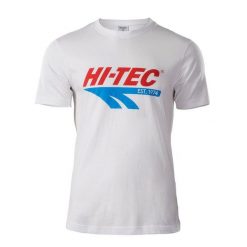 Koszulka męska Hi-Tec Retro - biała, Rozmiar XL. Białe t-shirty męskie Hi-tec, m, bez wzorów, z bawełny, bez kołnierzyka, bez ramiączek. Za 39.99 zł.