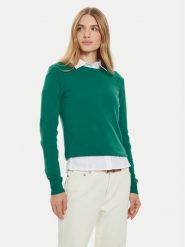 United Colors Of Benetton Sweter 1002D1K01 Zielony Regular Fit. Zielone swetry nierozpinane damskie United Colors Of Benetton, xs, bez wzorów, z wełny, bez kołnierzyka, bez ramiączek. Za 249.99 zł.