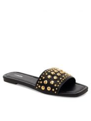 DeeZee Klapki LS5520-18 Czarny. Czarne klapki damskie DeeZee, bez wzorów, z syntetyku, bez obcasa, bez zapięcia. Za 99.99 zł.
