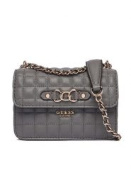 Guess Torebka Nadira Mini HWQG84 24780 Szary. Szare torebki do ręki damskie Guess, z aplikacjami, ze skóry, bez dodatków. Za 589.99 zł.
