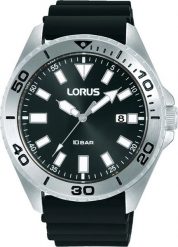 Zegarek męski Lorus RXH55KX9 czarny. Czarne zegarki męskie Lorus, bez wzorów. Za 452.36 zł.