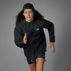 Kurtka Run It. Czarne kurtki męskie Adidas, m, bez wzorów, casualowe. Za 279.00 zł.