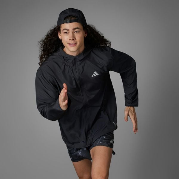 Kurtka Run It. Czarne kurtki męskie Adidas, m, bez wzorów, casualowe. Za 279.00 zł.