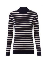 Marie Lund Sweter Kobiety niebieski|biały, S. Białe swetry nierozpinane damskie Marie Lund, s, bez wzorów, z dzianiny, biznesowe, bez kołnierzyka, bez ramiączek. Za 99.95 zł.