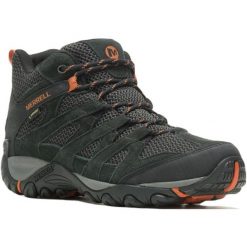 Buty Trekkingowe Męskie Merrell Alverstone Mid Gore-Tex. Czarne buty zimowe męskie Merrell, z gore-texu, bez zapięcia. Za 630.85 zł.