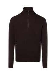 Nils Sundström sweter z kołnierzem typu troyer Mężczyźni Bawełna (100%) brązowy, XL. Brązowe swetry męskie Nils Sundström, m, bez wzorów, z bawełny, wakacyjne, bez kołnierzyka, bez ramiączek. Za 299.95 zł.