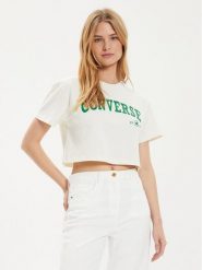 Converse T-Shirt W Retro Chuck Cropped Tee 10027151-A03 Écru Regular Fit. T-shirty damskie Converse, l, bez wzorów, z bawełny, retro, bez kołnierzyka, bez ramiączek. Za 139.99 zł.
