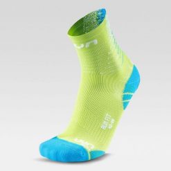 Skarpety do biegania męskie Uyn Run Fit Socks Lime / Blue. Zielone skarpety męskie UYN, bez wzorów, z dzianiny. Za 69.99 zł.