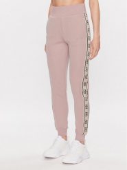 Guess Spodnie dresowe V2YB15 KB3P2 Beżowy Regular Fit. Brązowe spodnie dresowe damskie Guess, z aplikacjami, z bawełny. Za 299.99 zł.