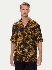 Versace Jeans Couture Koszula 76GAL2B0 Czarny Regular Fit. Czarne koszule męskie Versace Jeans Couture, m, bez wzorów, z jeansu, bez kołnierzyka, bez ramiączek. Za 1,549.00 zł.